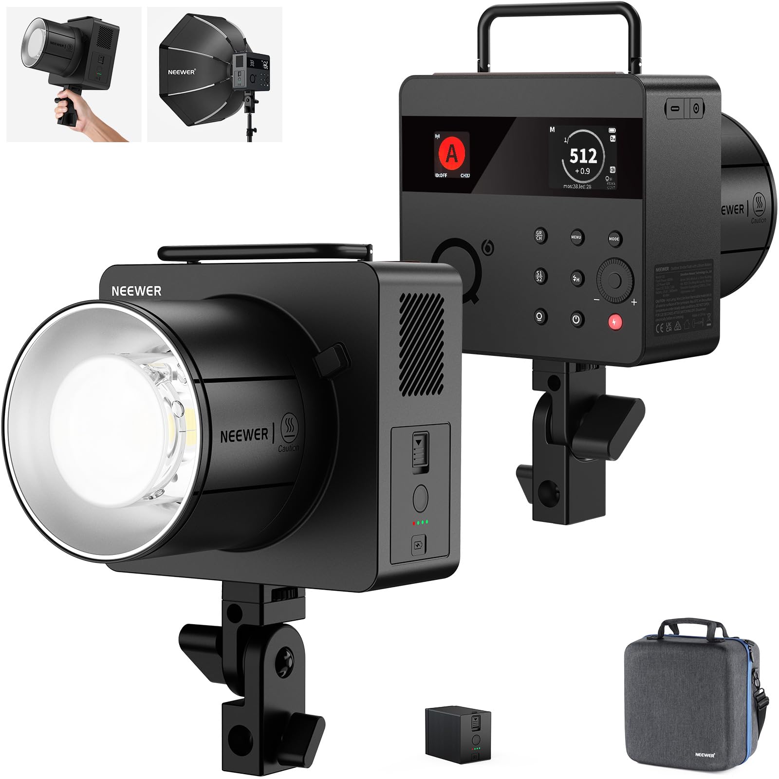 Amazon.com : NEEWER Q6 600Ws 2.4G TTL Outdoor Studio Flash with